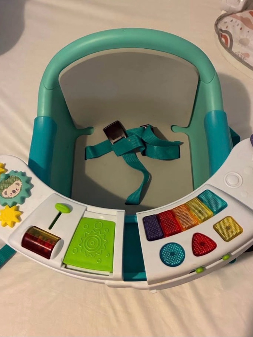 Teal Activity Seat with Removable Toy Tray - Kids Toys